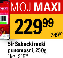 Sir Šabački meki punomasni, 250g