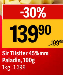 Sir Tilsiter 45%mm Paladin, 100g