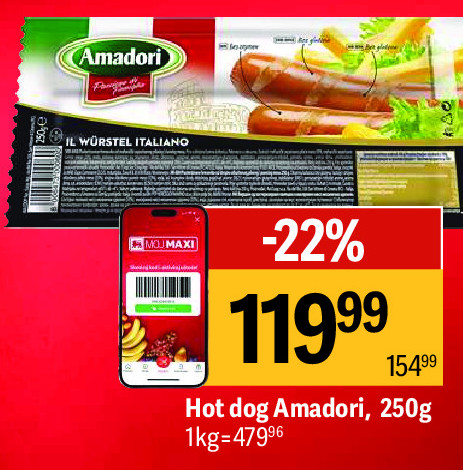 Hot dog Amadori, 250g