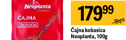Čajna kobasica Neoplanta, 100g