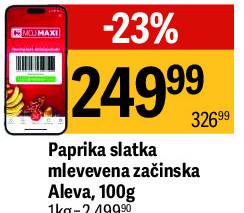 Paprika slatka mlevena začinska Aleva, 100g