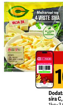 Dodatak Makaroni 4 sira C, 30g