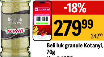 Beli luk granule Kotanyi, 70g