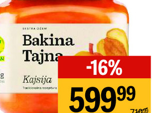Ekstra džem kajsija Bakina Tajna, 670g