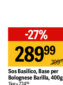 Sos Basilico, Base per Bolognese Barilla, 400g