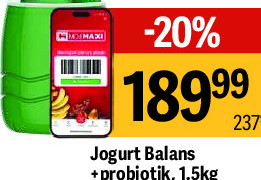 Jogurt Balans + probiotik, 1.5kg