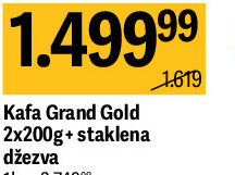 Kafa Grand Gold 2x200g+ staklena džezva