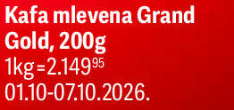Kafa mlevena Grand Gold, 200g