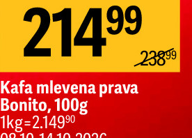 Kafa mlevena prava Bonito, 100g