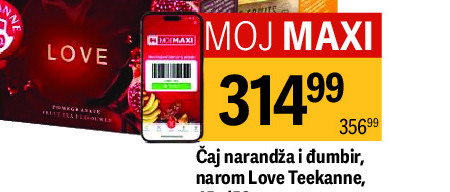 Čaj narandža i đumbir, narom Love Teekanne, 45g/50g