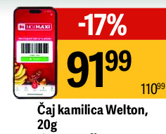 Čaj kamilica Welton, 20g