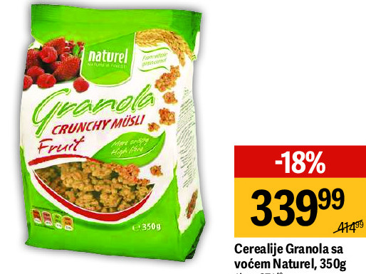 Cerealije Granola sa voćem Naturel, 350g