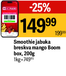 Smoothie jabuka breskva mango Boom box, 200g