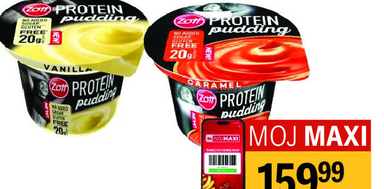 Puding protein vanila, karamela Zott, 200g