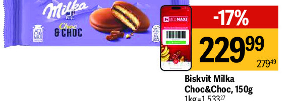 Biskvit Milka Choc&Choc, 150g