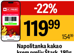 Napolitanka kakao krem preliv Štark, 180g