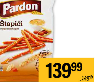 Štapići punjeni kikirikijem Pardon, 210g