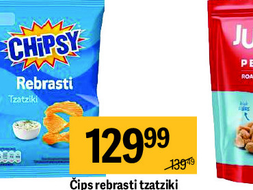 Čips rebrasti tzatziki Chipsy, 85g