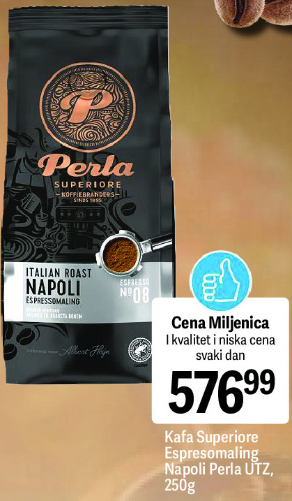 Kafa Superiore Espresomaling Napoli Perla UTZ, 250g