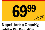 Napolitanka Chanky, white Kit Kat, 40g