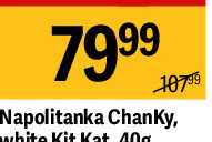 Napolitanka Chanky, white Kit Kat, 40g
