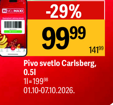 Pivo svetlo Carlsberg, 0.51