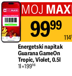 Energetski napitak Guarana GameOn Tropic, Violet, 0.51
