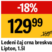 Ledeni čaj crna breskva Lipton, 1.5l
