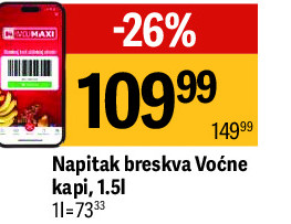 Napitak breskva Voćne kapi, 1.51