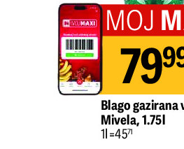 Blago gazirana voda Mg Mivela, 1.751