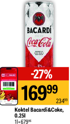 Koktel Bacardi&Coke, 0.251