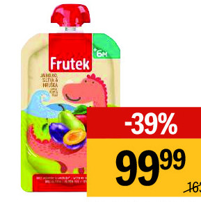 Pouch šljiva I kruška Frutek, 100g