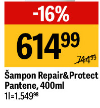 Šampon Repair&Protect Pantene, 400ml