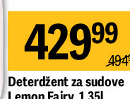 Deterdžent za sudove Lemon Fairy, 1.35l