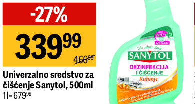 Univerzalno sredstvo za čišćenje Sanytol, 500ml