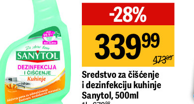 Sredstvo za čišćenje i dezinfekciju kuhinje Sanytol, 500ml