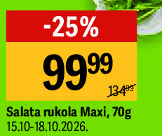 Salata rukola Maxi, 70g
