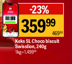 Keks SL Choco biscuit Swisslion, 240g