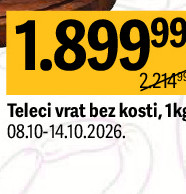 Teleći vrat bez kosti, 1kg