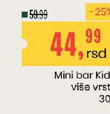 Mini bar Kidy, više vrsta