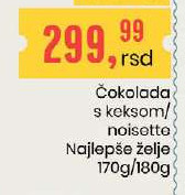 Čokolada s keksom/noisette
