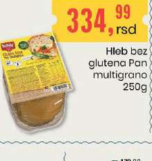 Hleb beli bez glutena Pan blanco