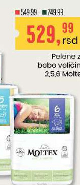 Pelene za bebe veličine 2,5,6 Moltex