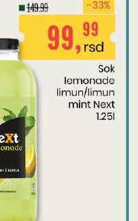 Sok lemonade limun/limun mint Next