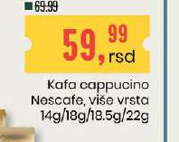 Kafa cappucino Nescafe, više vrsta