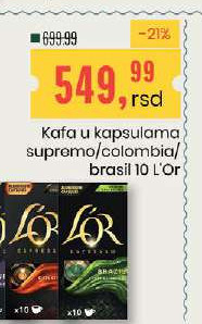 Kafa u kapsulama supremo/colombia/ brasil
