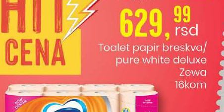 Toalet papir breskva/ pure white deluxe