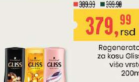 Regenerator za kosu Gliss, više vrsta
