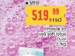 Prašak za veš soft lotus Duel 2,7kg