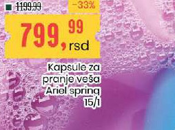 Kapsule za pranje veša Ariel spring 15/1
